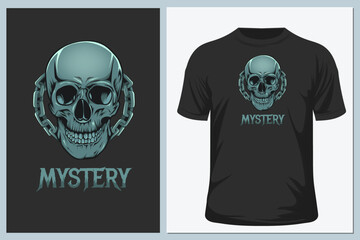 Skull Illustrations Design on t shirt, print