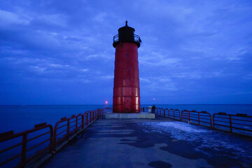 lighthouse on a lake