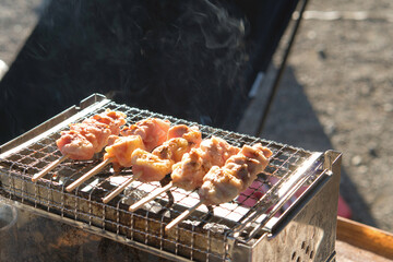 キャンプで食べる美味しい焼き鳥
