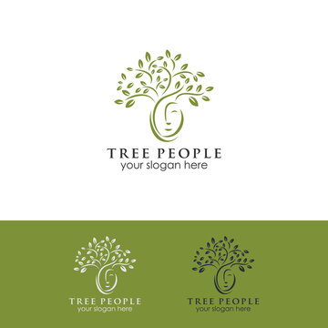 tree brain logo concept. human mind, growth , innovation, thinking, symbol stock illustration.Mobile