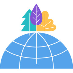 Save earth planet and nature vector icon