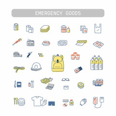 防災用品いろいろ　アイコンセット
