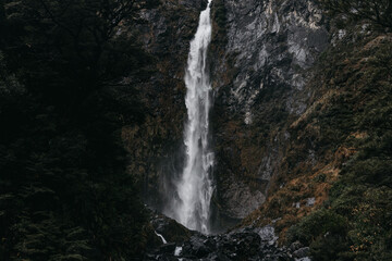 Fototapeta na wymiar Devils Punchbowl Waterfall, South Island, New zealand.