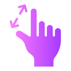 zoom in gradient icon