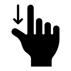 swipe down glyph icon