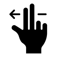 swipe left glyph icon