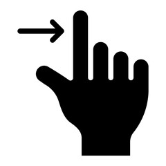 swipe right glyph icon