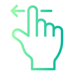 swipe left gradient icon
