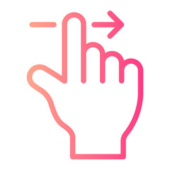swipe right gradient icon