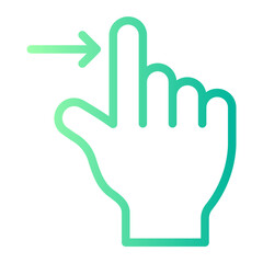 swipe right gradient icon