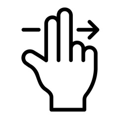 swipe right line icon