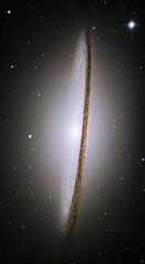 Sombrero Galaxy, M104 NGC 4594, constellation Virgo. Elements of this picture furnished by NASA © Claudio Caridi