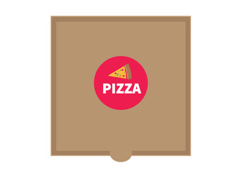 ピザの箱 デリバリー 出前 食べ物 アイコン ベクターイラスト