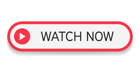 Watch now button icon isolated on white background. Vector illustration.