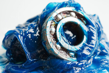 Grease and ball bearing, Blue premium quality synthetic lithium complex grease, high temperatures...