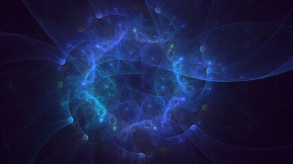 Naklejka premium 3D rendering abstract round light background