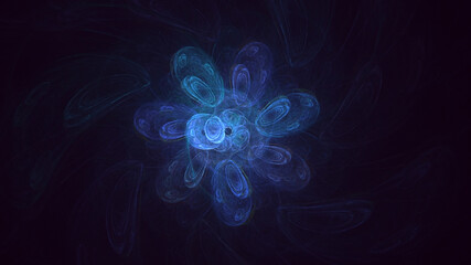 3D rendering abstract circle light background