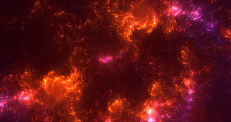 3D rendering abstract multicolor technology fractal light background