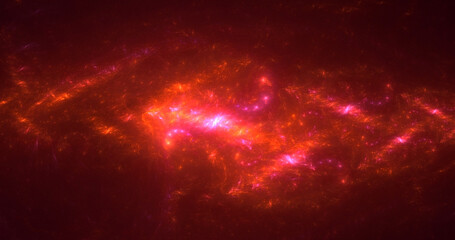 3D rendering abstract multicolor fractal light background