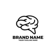 Brain logo design vector illustration
