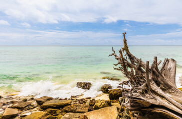 Beautiful beach on the tropical sea at Phuket Province, Thailand.