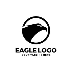 Eagle simple flat logo vector