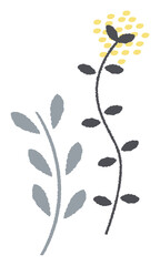手描きのかわいい植物イラスト