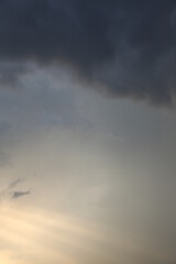 Beautiful summer sunset in the sky