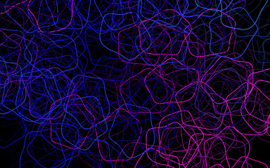 Dark Pink, Blue vector backdrop with memphis shapes.