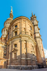 View at the Apse of Basilica of Saint Gaudenzio in the streets of Novara - Italy