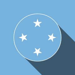 Country Micronesia. Micronesia flag. Vector illustration.