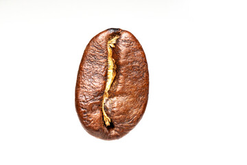 Roasted coffee beans, Brown coffee texture for white background