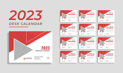 Professional business 2023 calendar, Abstract new year 2023 calendar, table calendar 2023