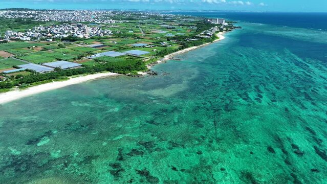 沖縄 読谷の海 ドローン映像
