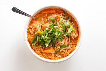 Vegetarian Thai Coconut Curry Noodles