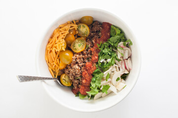 Vegetarian Grain Bowl Taco Salad