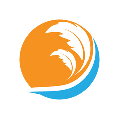 Feather Logo Vector Template Symbol Design