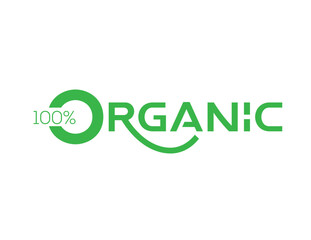 100% organic text logo concept 2022.