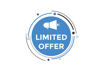 Limited offer Colorful label sign template. Limited offer symbol web banner
