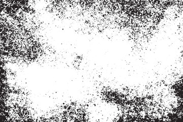 Vector abstract grunge texture black and white background.
