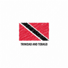 Trinidad and Tobago grunge flag vector template flat illustration