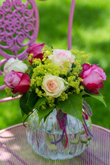 Loving bouquet of pink roses