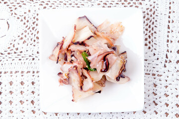 Korean food side dish - Stir fried dried squid