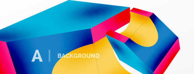 Abstract background - 3d abstract shape. Wallpaper for concept of AI technology, blockchain, communication, 5G, science, business