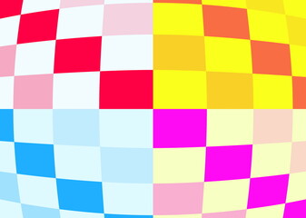 colorful op art seamless background with checkered pattern