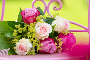 Loving bouquet of pink roses