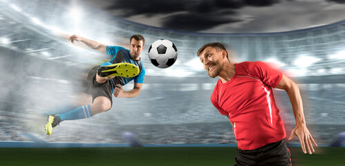 Fototapeta premium Two soccer player in action