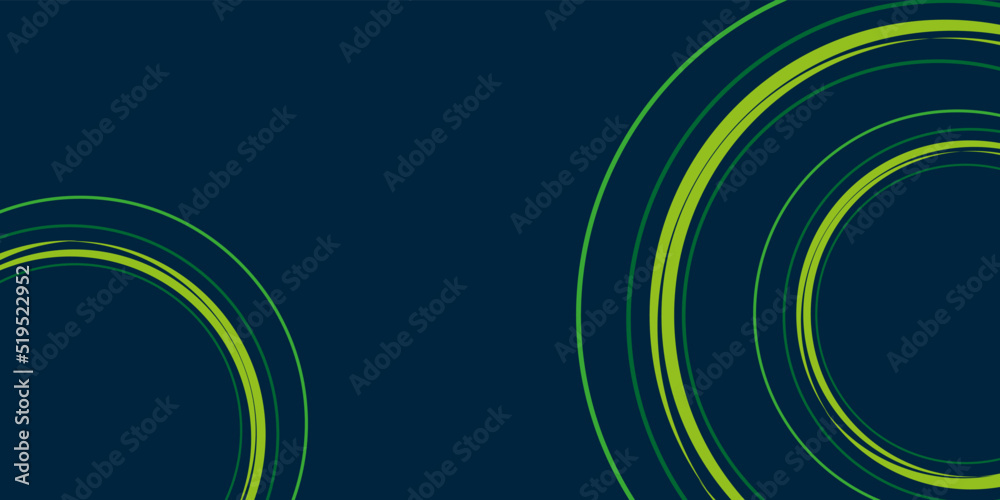 Wall mural dark green and blue minimal geometric pattern background with concentric circles, multi purpose temp