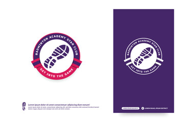 Running club logo template, Marathon tournament emblems design. Sport team identity, E-Sport badge vector illustrations