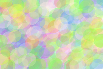 カラフルな玉ボケ　レインボー　虹色